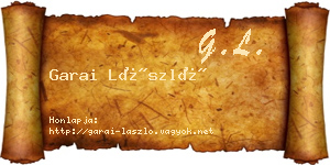 Garai László névjegykártya