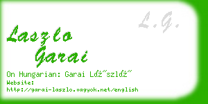 laszlo garai business card